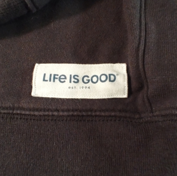 Life is Good Crewneck Black Sweatshirt " Do What You Love" " Holiday Print" M - Picture 5 of 13